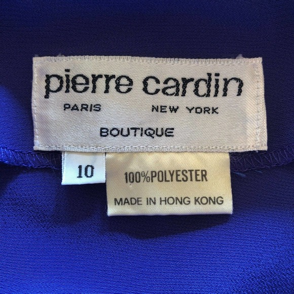 Pierre Cardin Vintage Wrap Dress Purple V-Neck Beaded Sequins - Picture 4 of 12